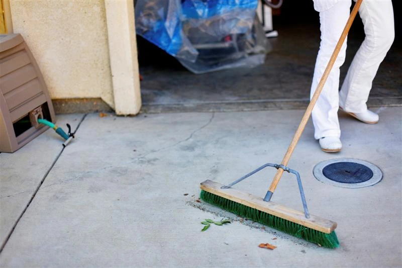 Use a Broom Instead of a Hose